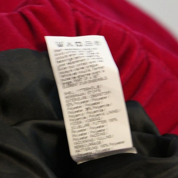 NWT River Island Velvet Hooded Padded Puffer Coat Pink Women's Size 8 H11583 - Picture 8 of 12